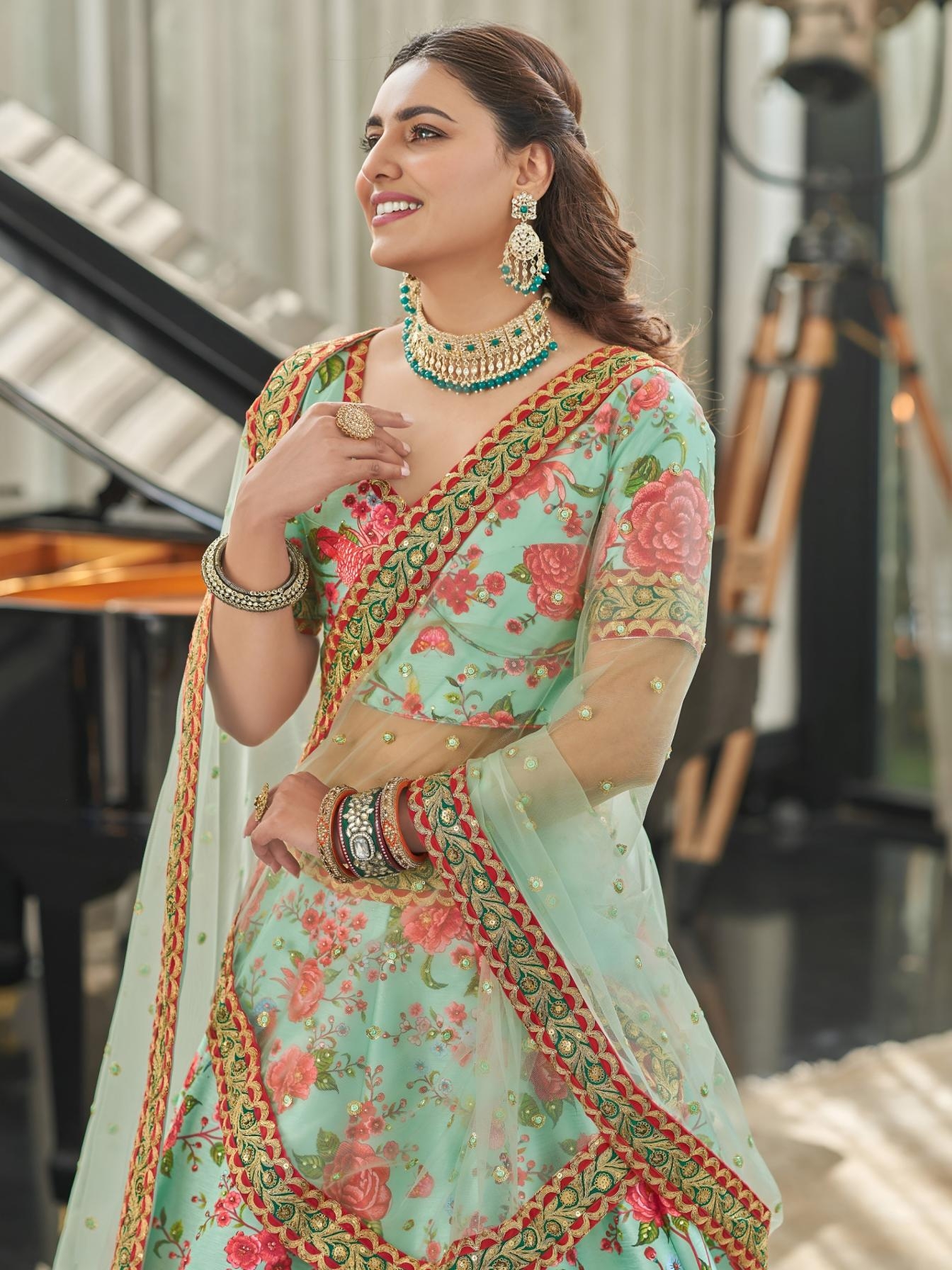 zeel cloothing 7514 art silk wholesale traditional lehenga