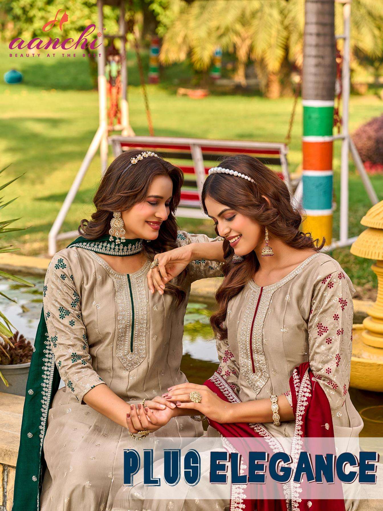 aanchi plus elegance vichitra silk anarkali readymade suit in surat