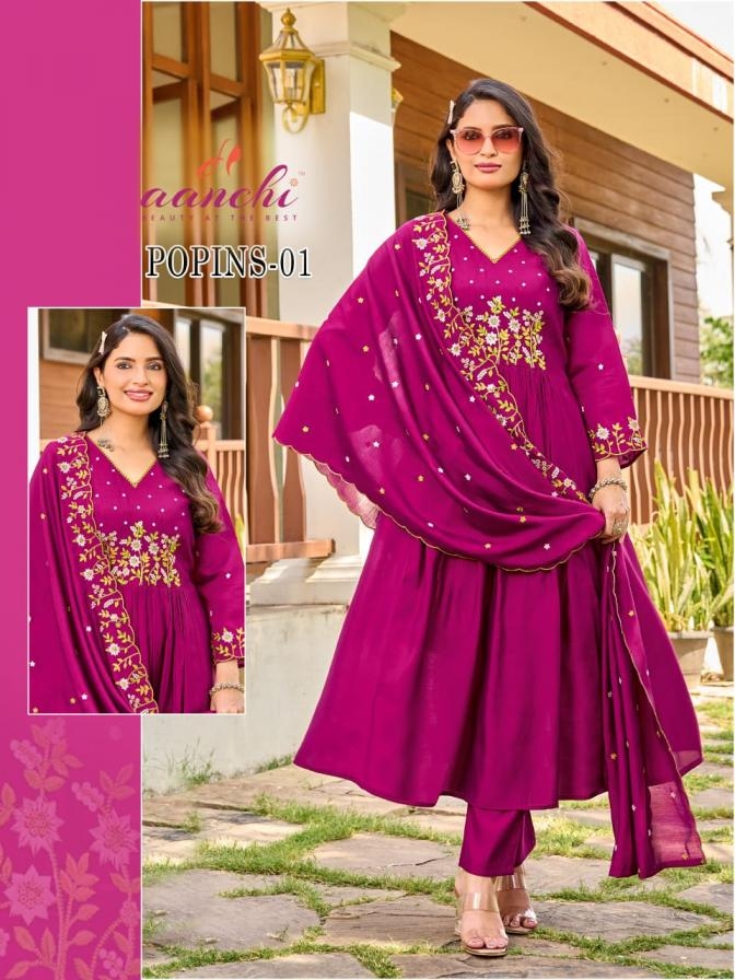 aanchi popins series 1 to 3 shimmer readymade suit in surat