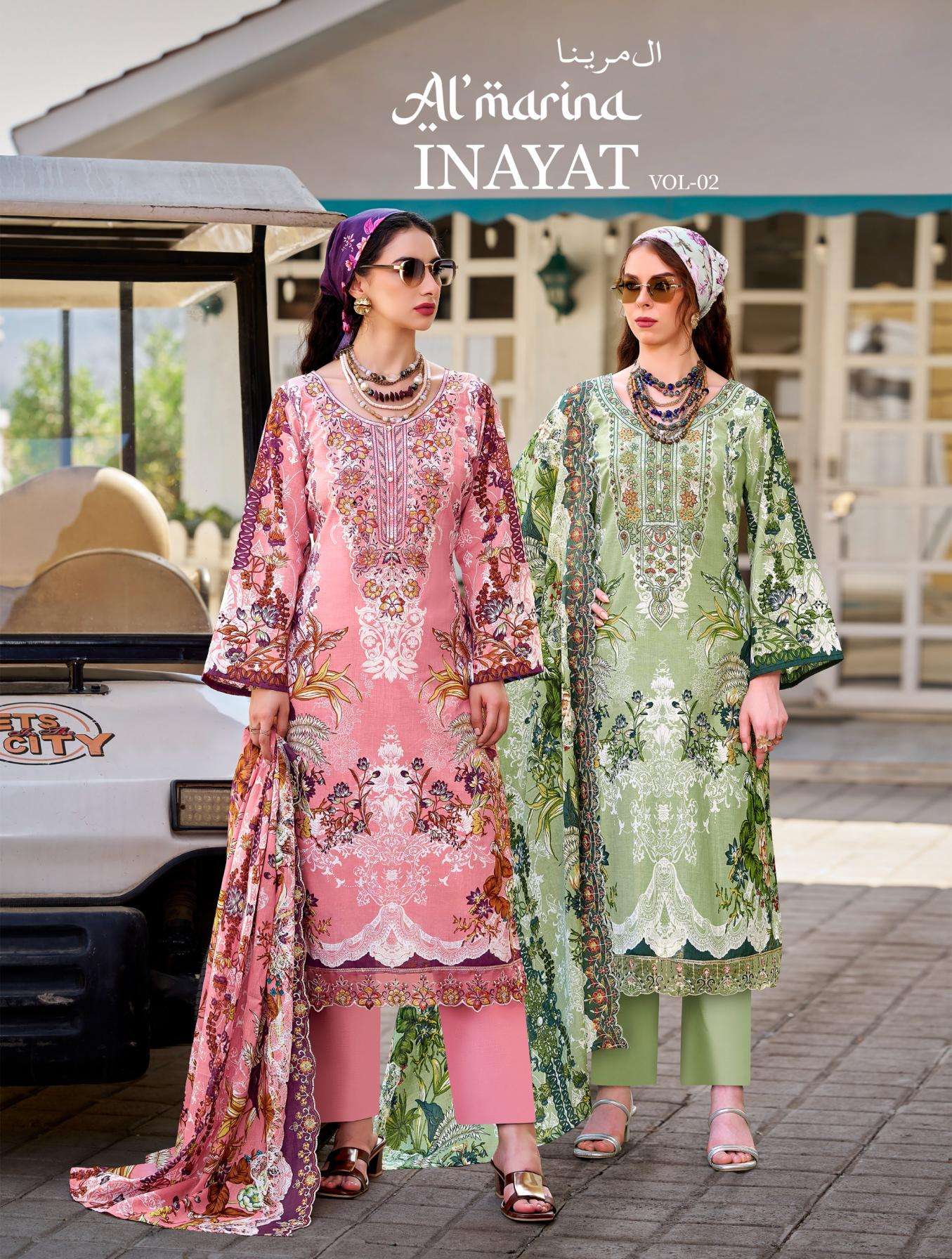 almarina inayat vol 2 series 104001-104008 cotton readymade suit in surat