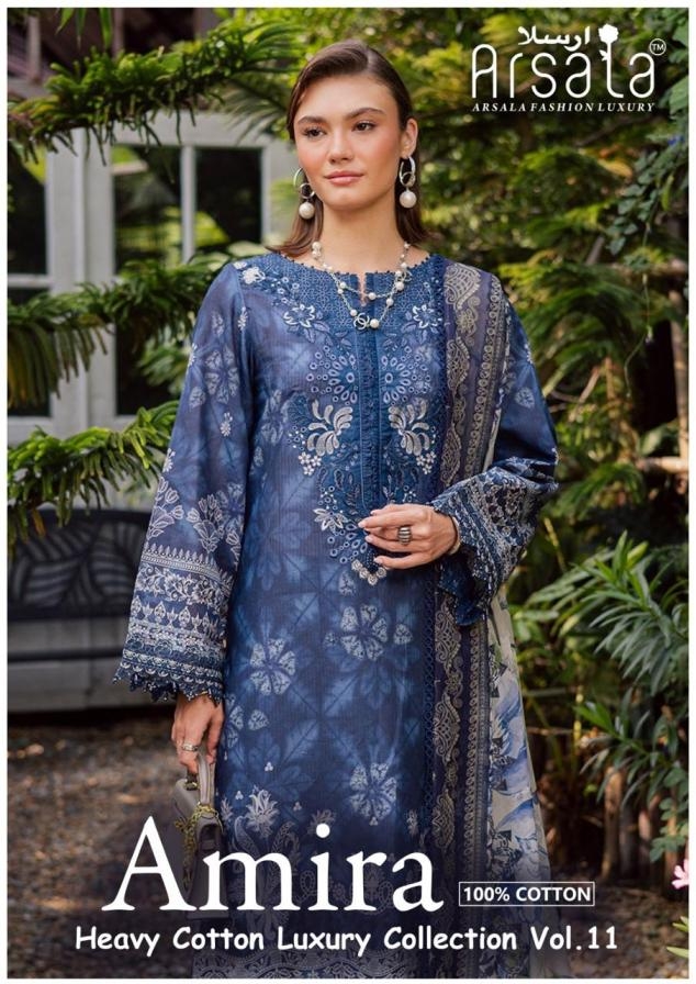 arsala fashion amira luxury collection vol 11 series 1101-1106 lawn cotton suit