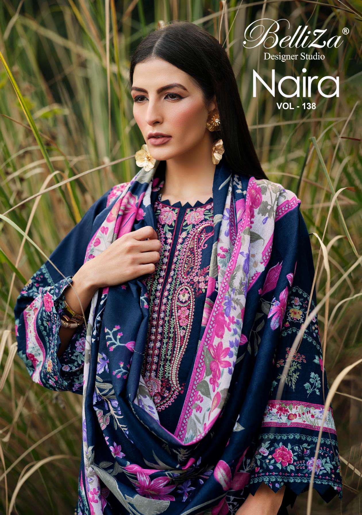 belliza naira vol 138 series 969001-969008 cotton wholesale suit in surat