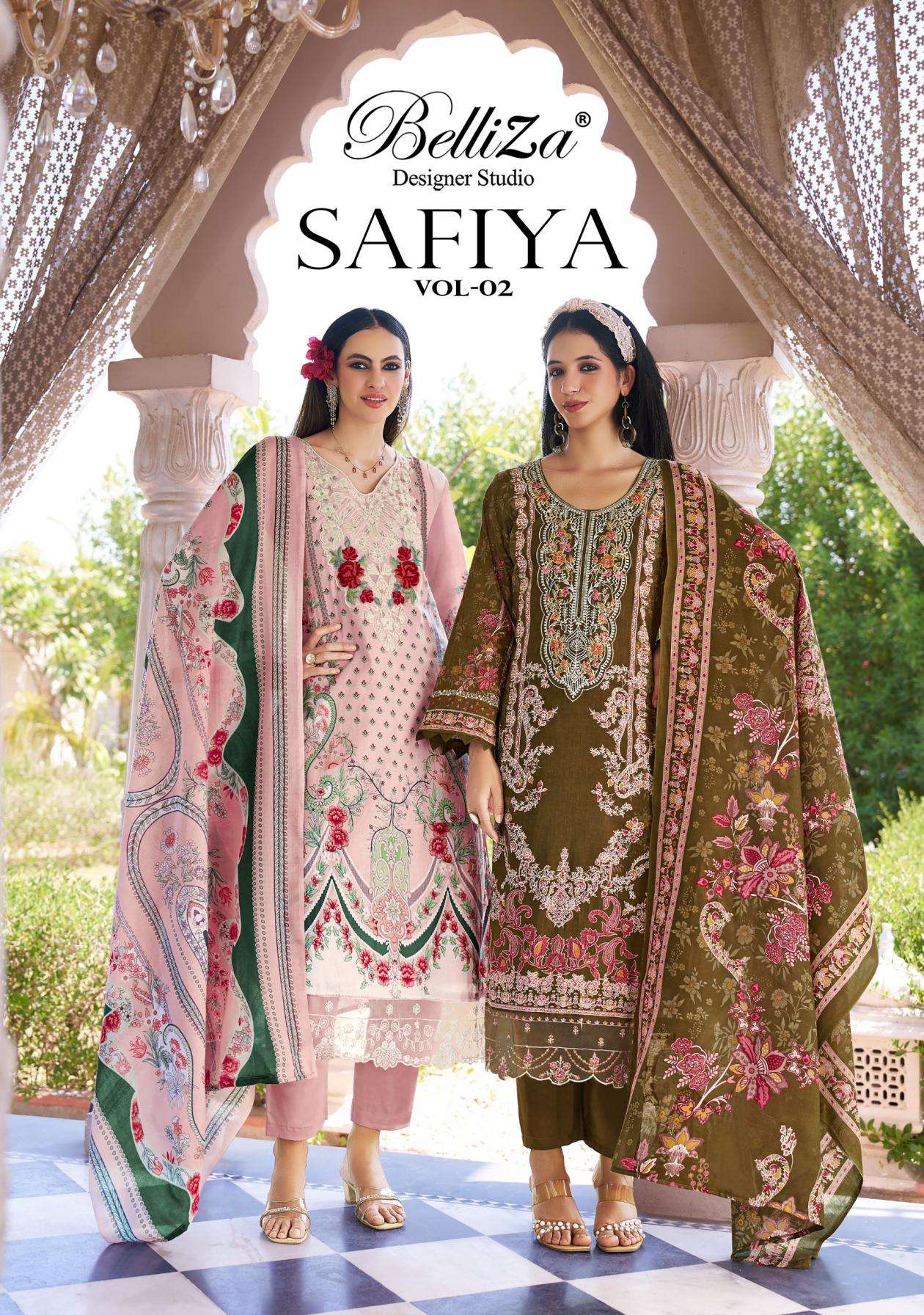 belliza safiya vol 2 series 960001-960008 cotton readymade wholesale suit 