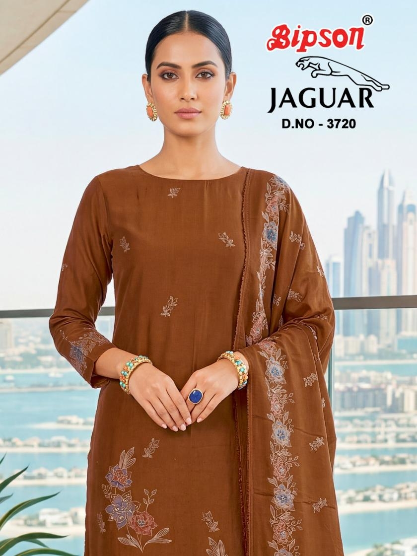 bipson jaguar 3720 roman silk with discharge print wholesale suit in surat 