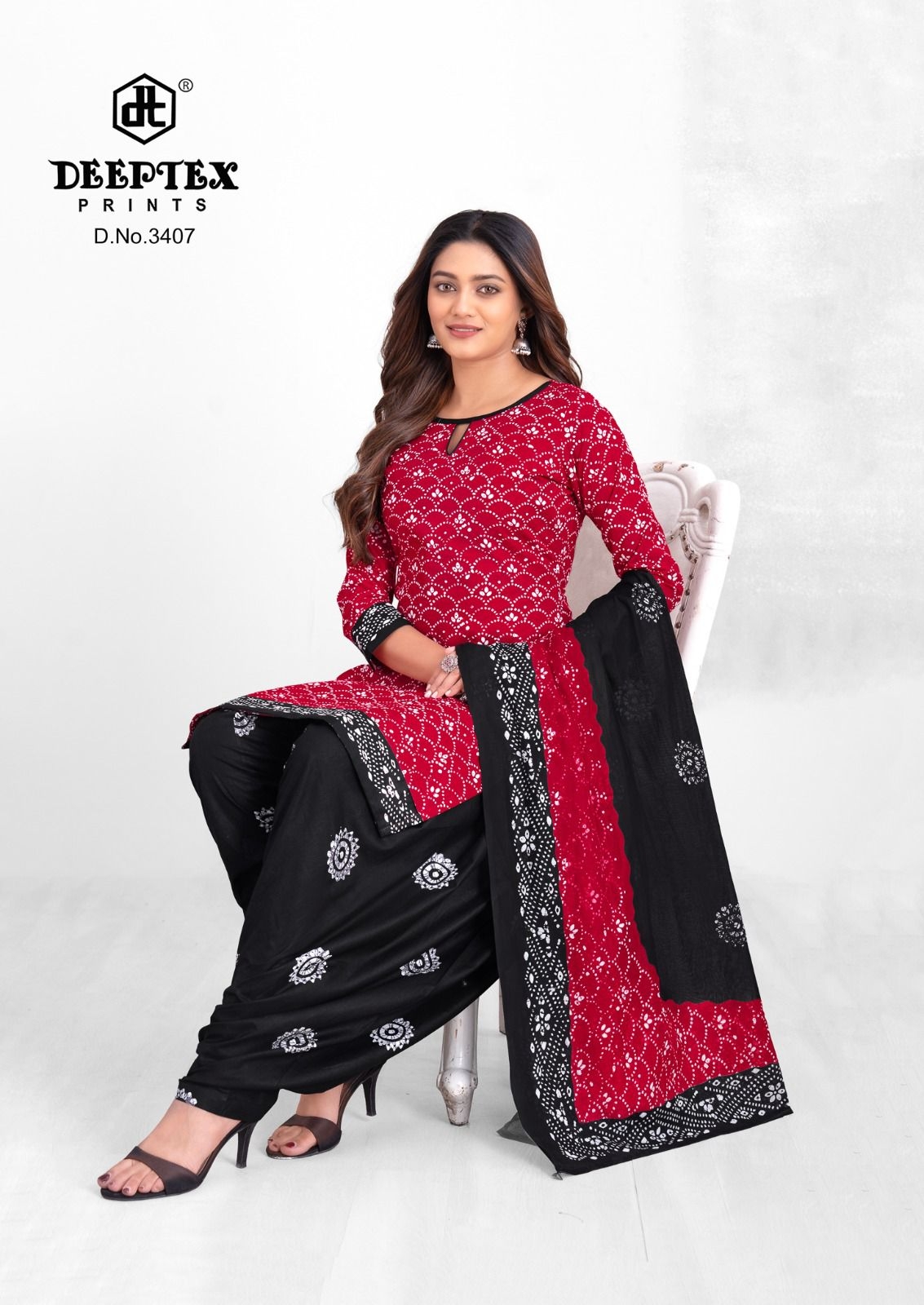 Deeptex Batik Vol-34 series 3401-3410 Pure Cotton Batik Printed wholesale suit 