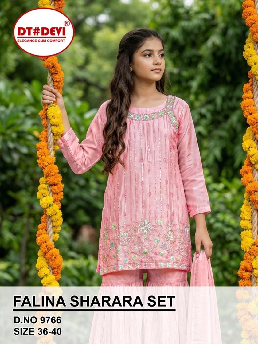 dt devi falina 9766 silk wholesale sharara readymade suit