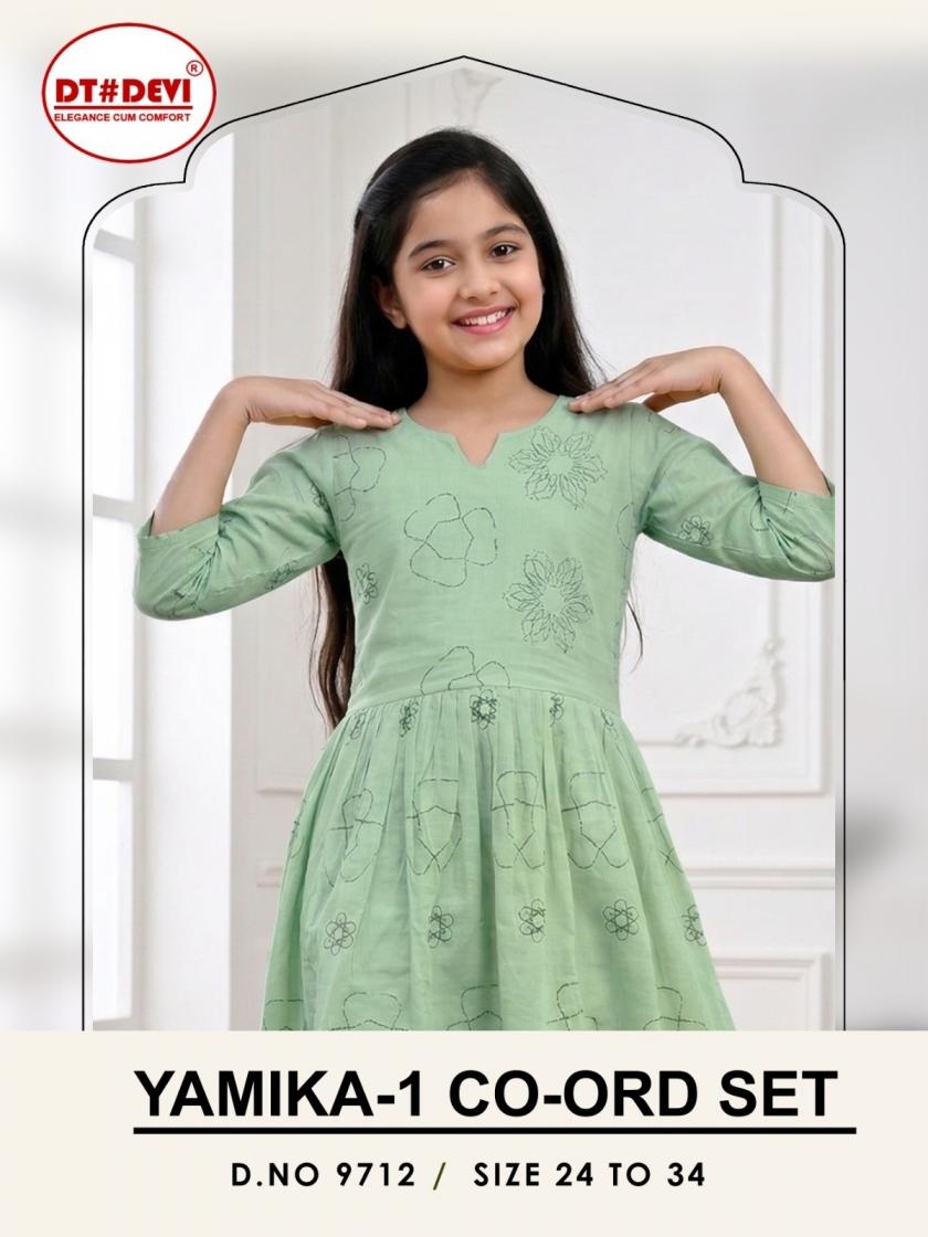 dt devi yamika vol 1 series 9712 vetican mill print kurti with bottom