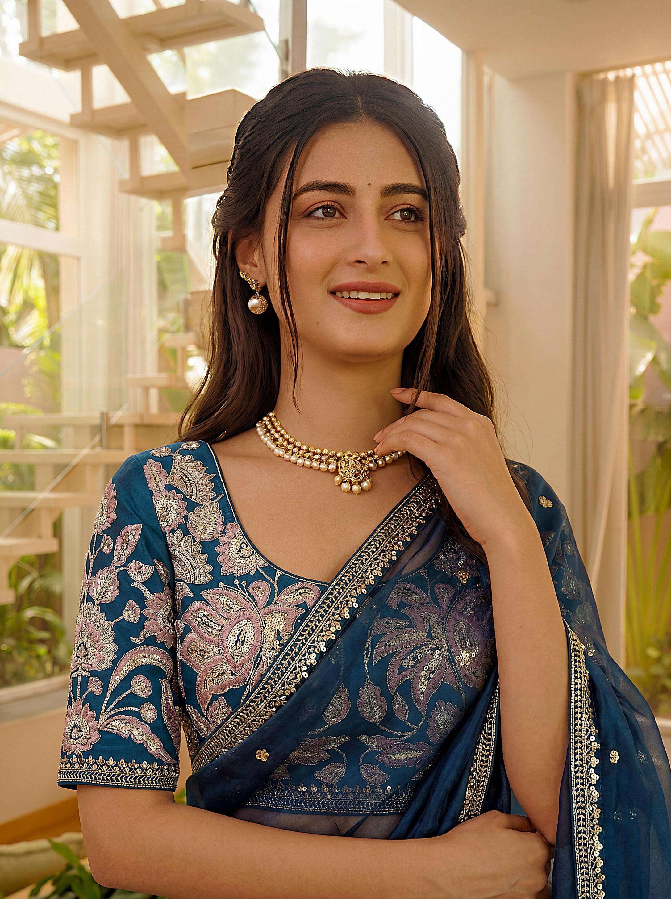 dvd 5032 art satin silk occasion wear sequence embroided sarees