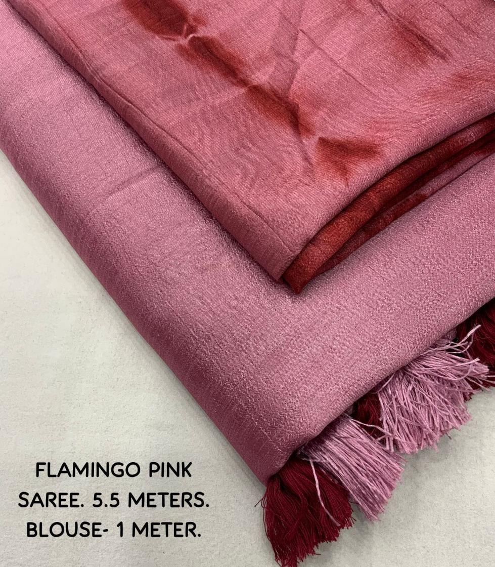 flamingo vichitra shibori shop trendy plain sarees online
