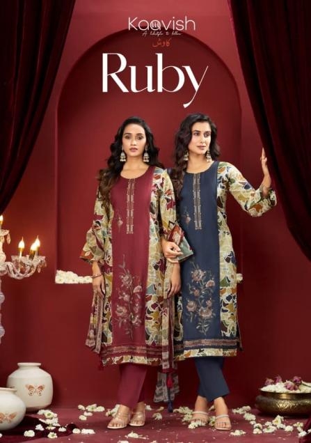 kaavish ruby series 2511-2514 pure lawn cotton digital print wholesale suit in surat