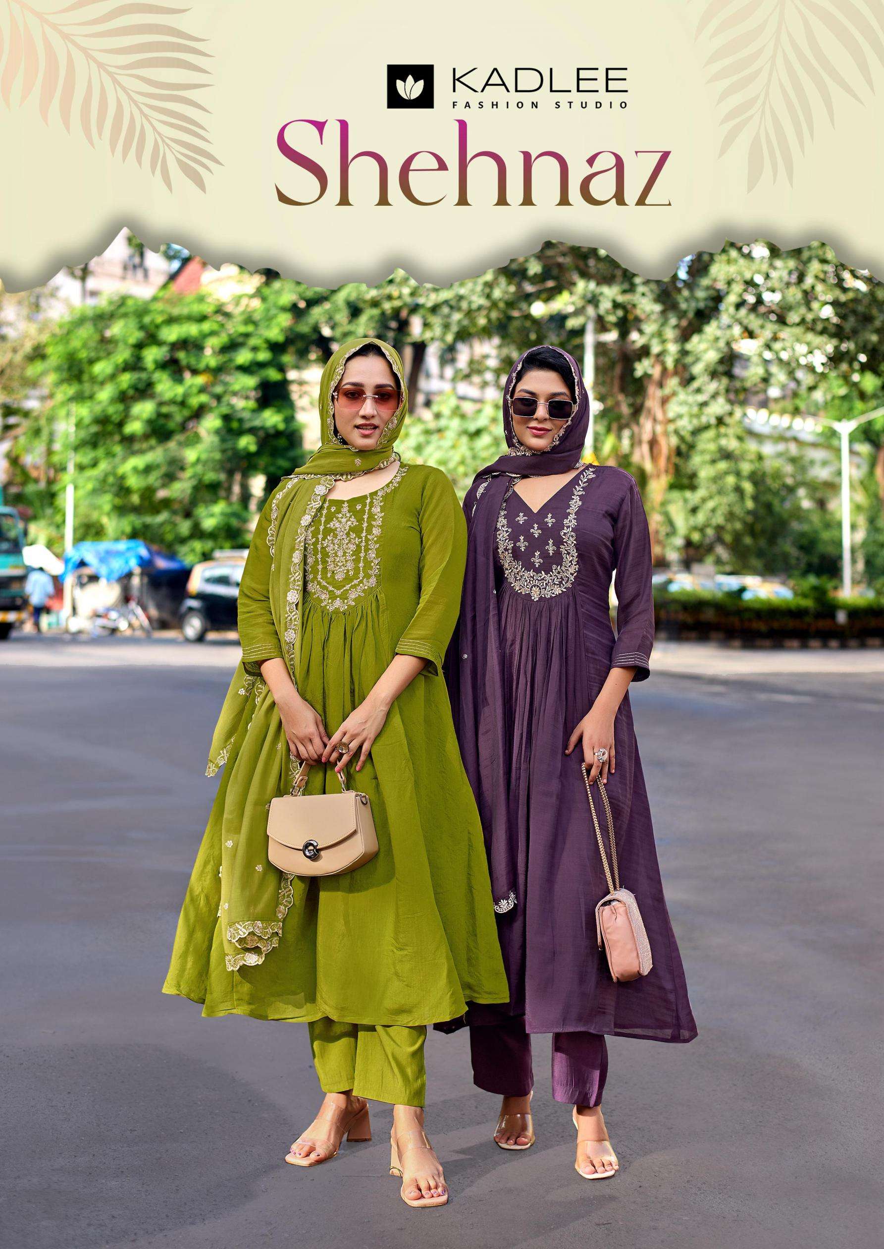 kadlee shehnaz series 2001-2004 mul chanderi wholesale readymade suit