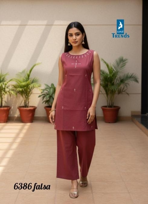 kaya 6386 dhabu cotton readymade combo co-ord