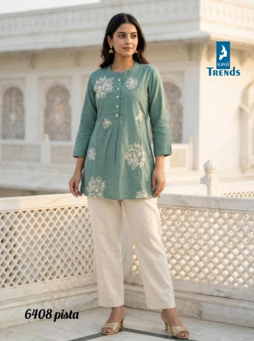 kaya 6408 rayon readymade western combo short tops