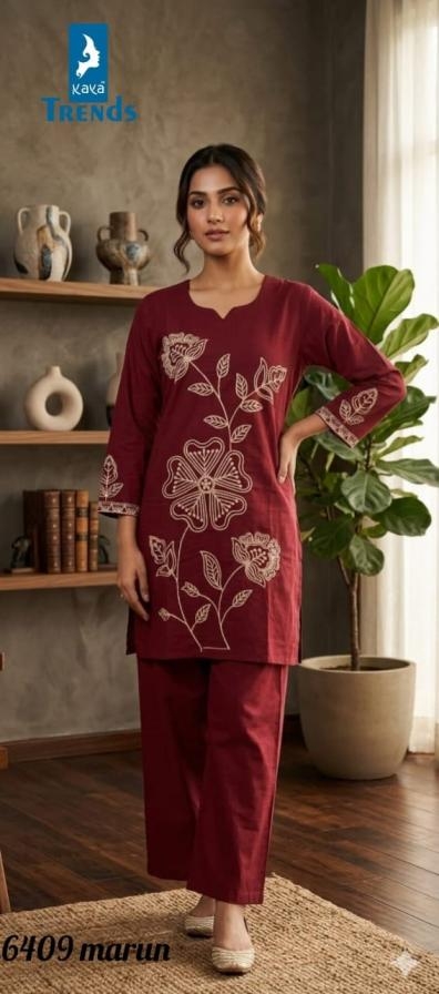 kaya 6409 dhabu cotton readymade combo co-ord set wholesaler