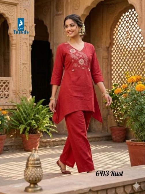 kaya 6413 pretty look readymade cotton combo co-ord sets