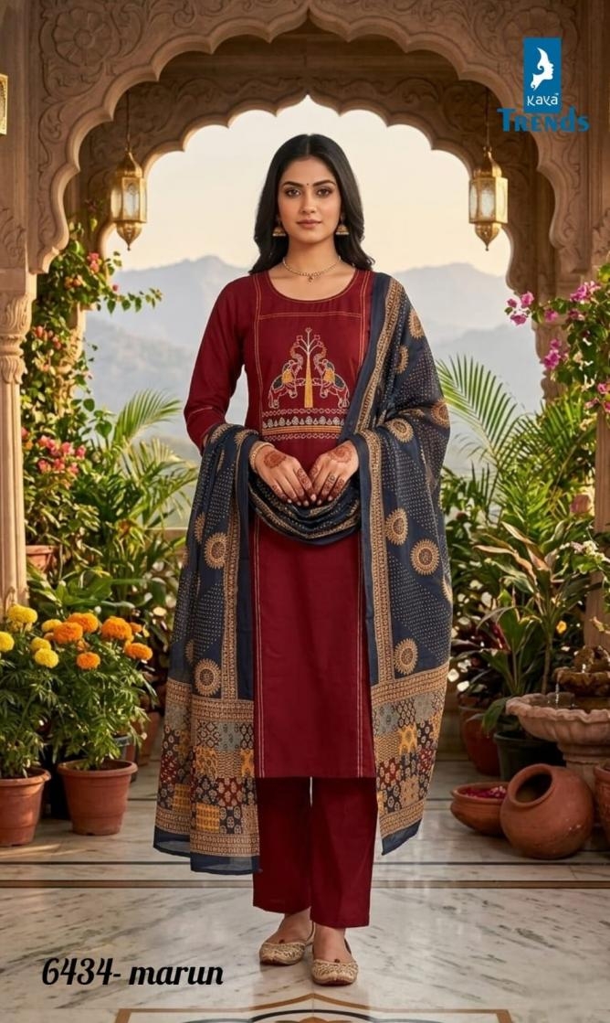 kaya 6434 dhabu cotton wholesale readymade suit in surat 