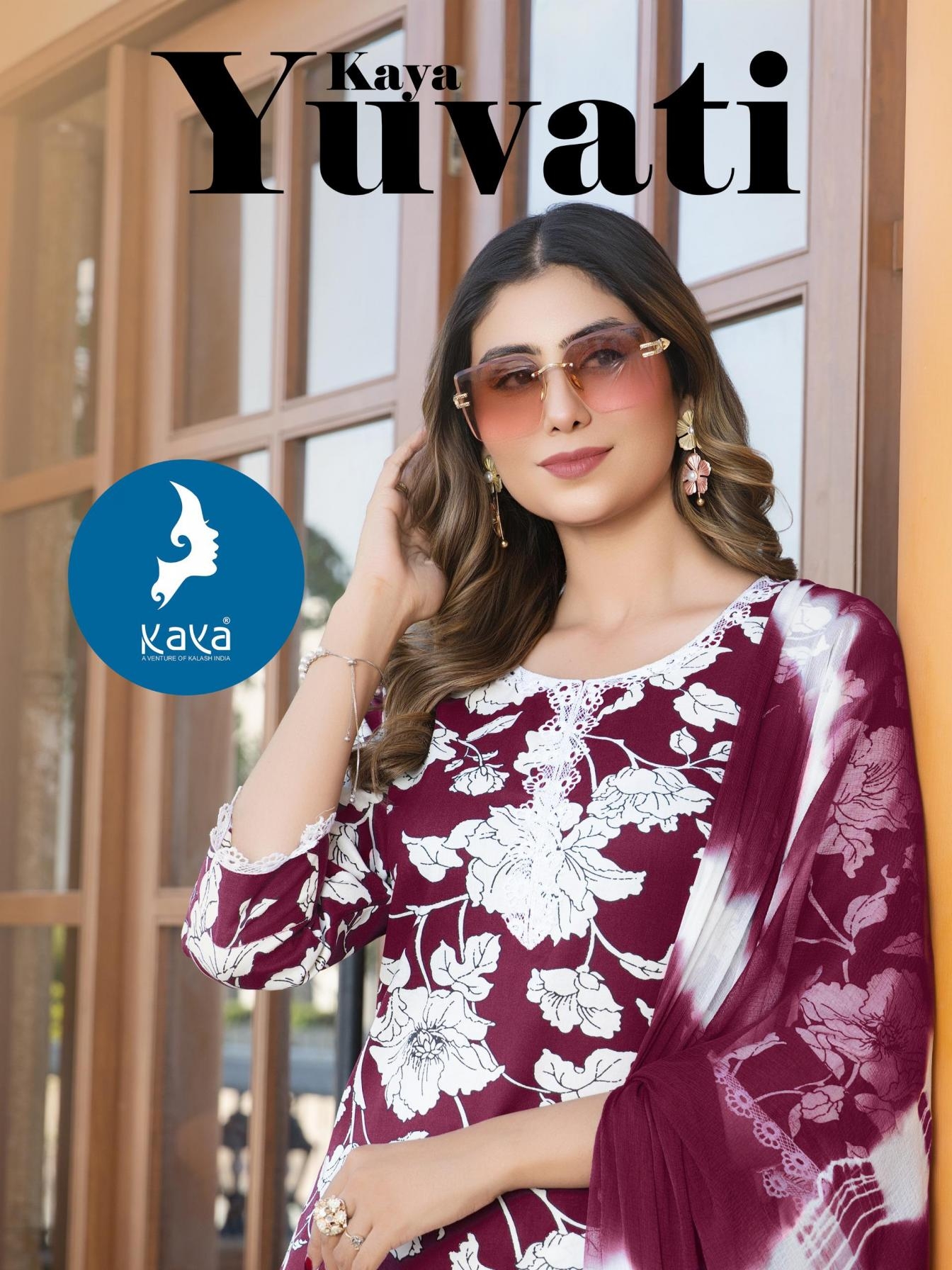 kaya yuvati series 01-06 rayon straight cut plus size readymade suit