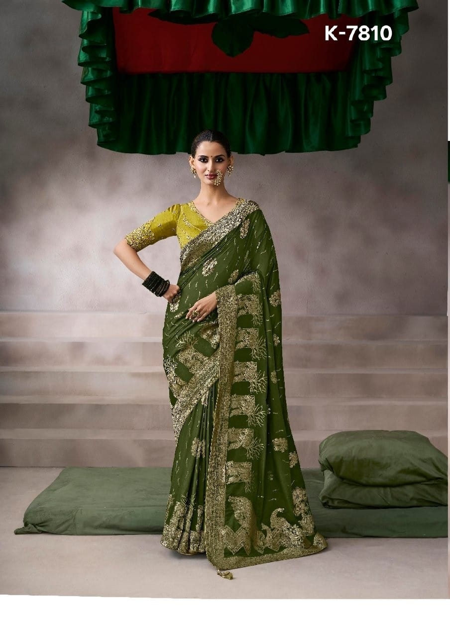 Kira Kamala Silk Premium Pure Crepe wholesale saree in surat