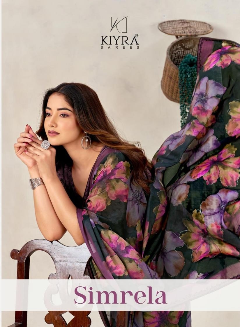 kiyra simrela series 01-06 georgette fancy wholesale saree in surat