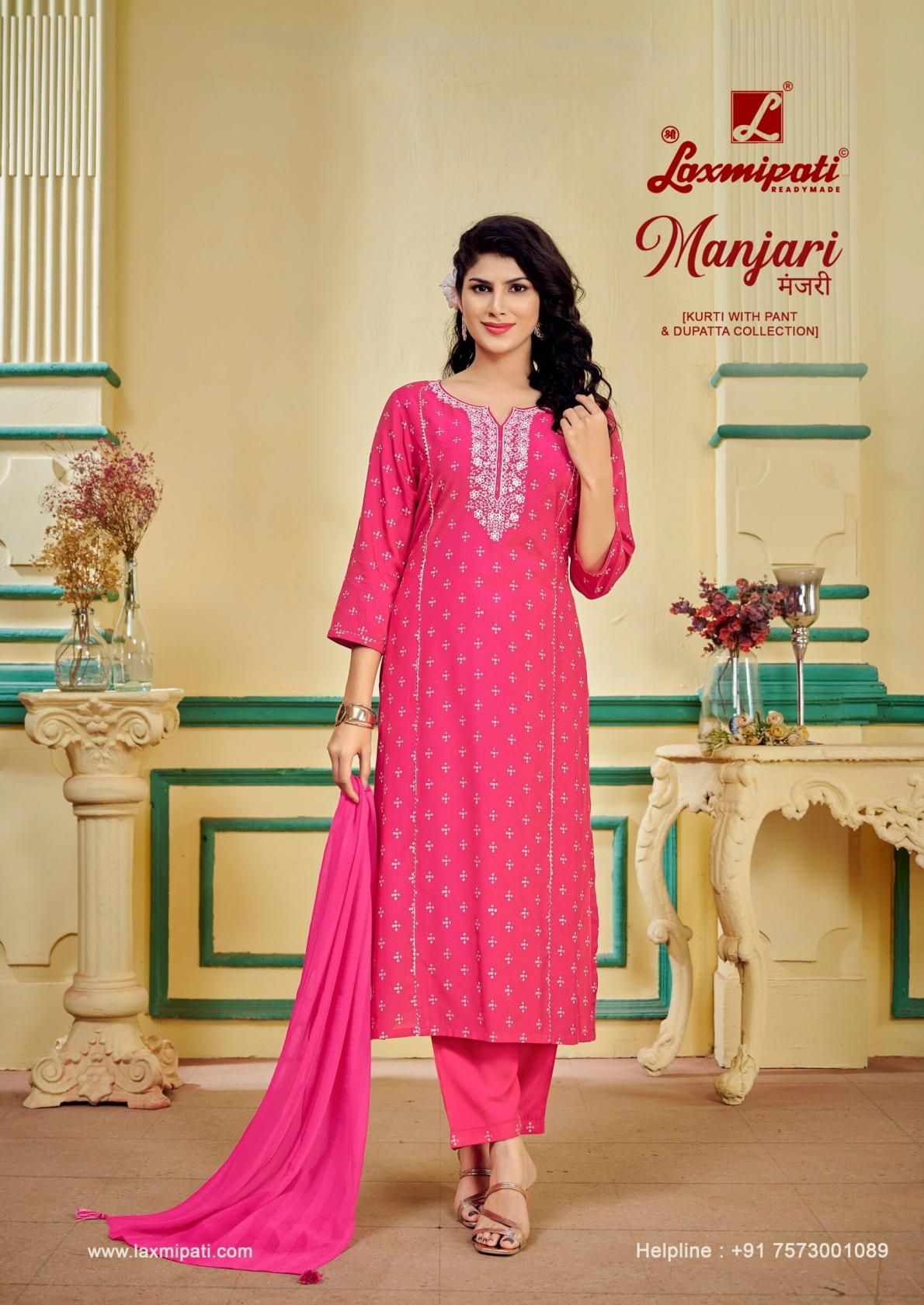 laxmipati manjari series K-2021-2024 fandy viscose readymade wholesale suit