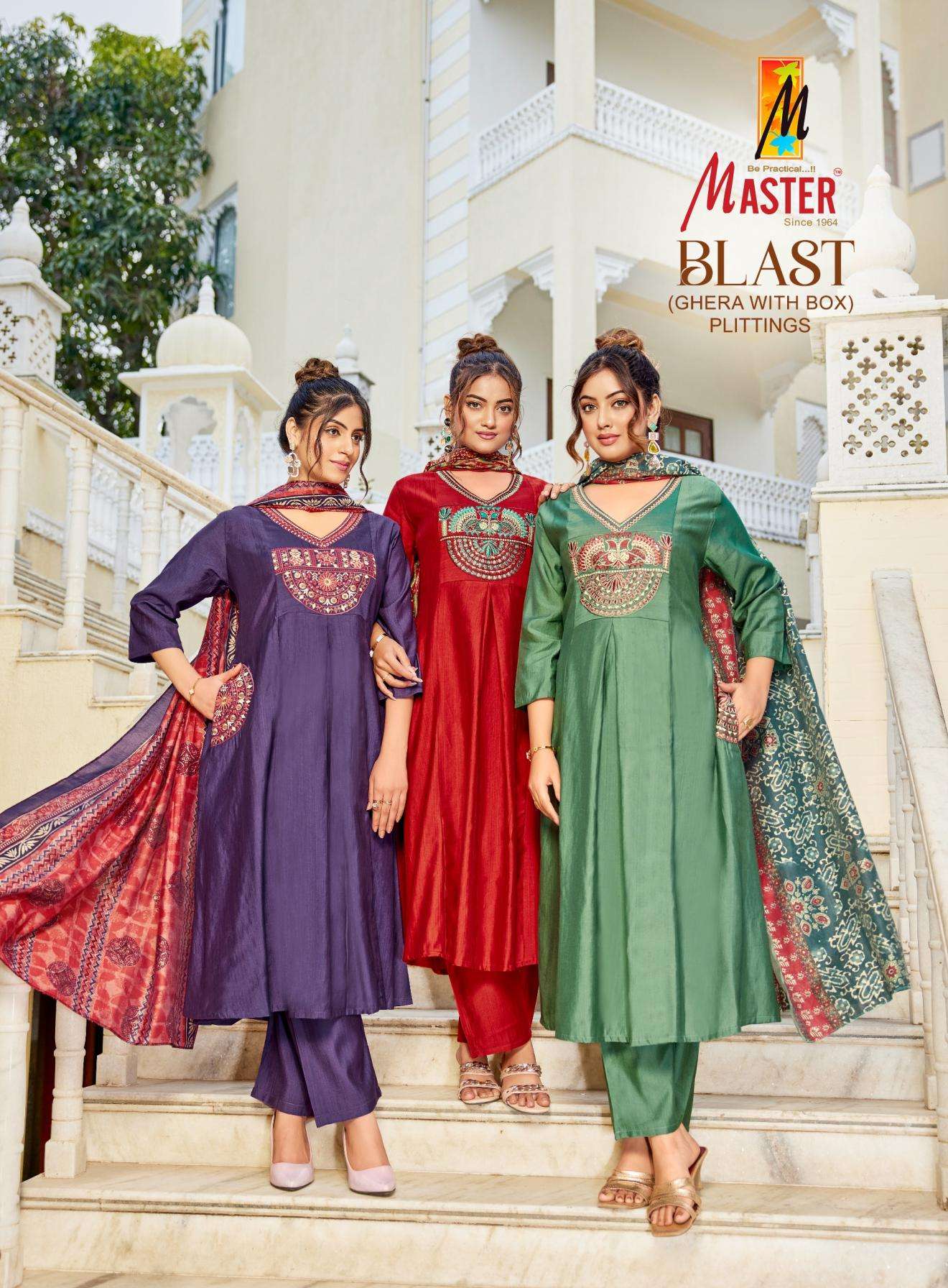 master blast series 1001-1010 vertican readymade wholesale suit in surat