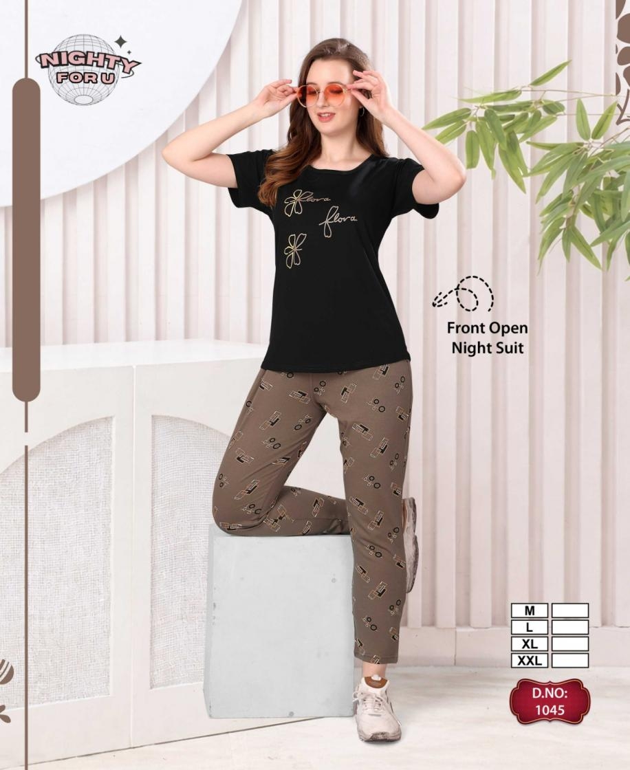 nighty for you 1045 hosiery stylish womens night suit