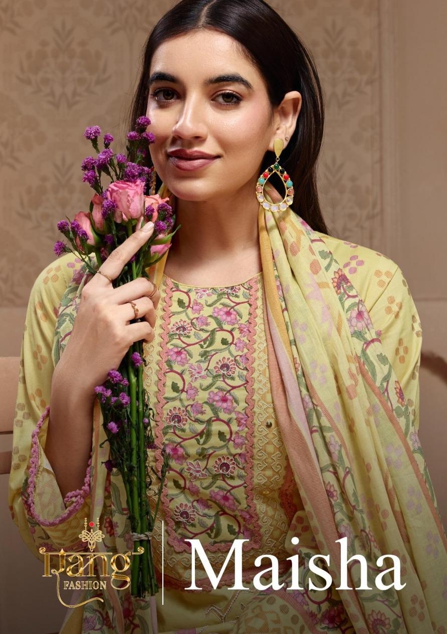 rang maisha series 1001-1004 cambric cotton Digital print With Lace work wholesale suit 