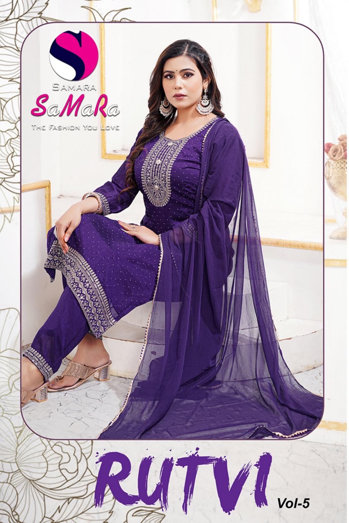 samara rutvi vol 5 series 001-008 vertican wholesale readymade suit 