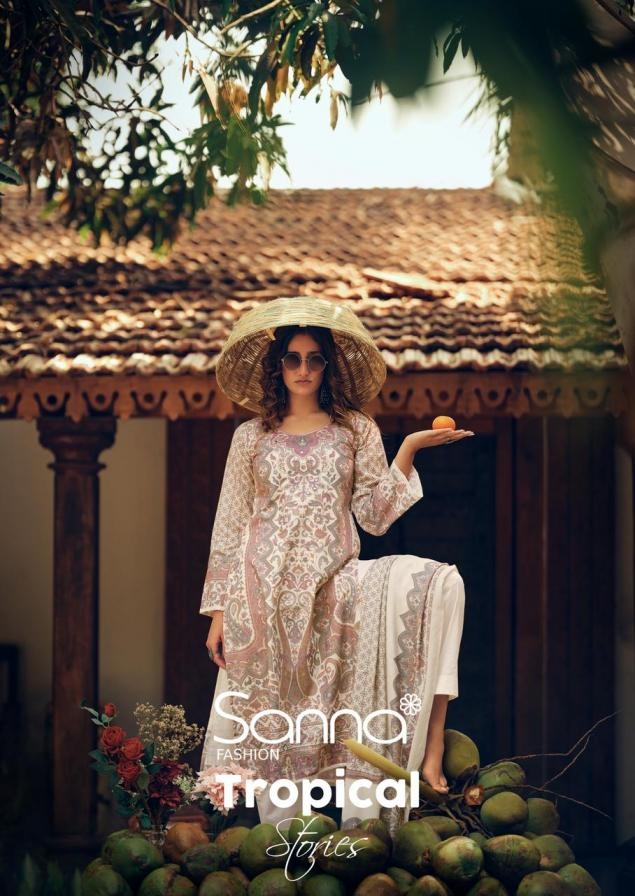 sanna fashion tropical stories series 11173-11178 milanz cotton wholesale suit