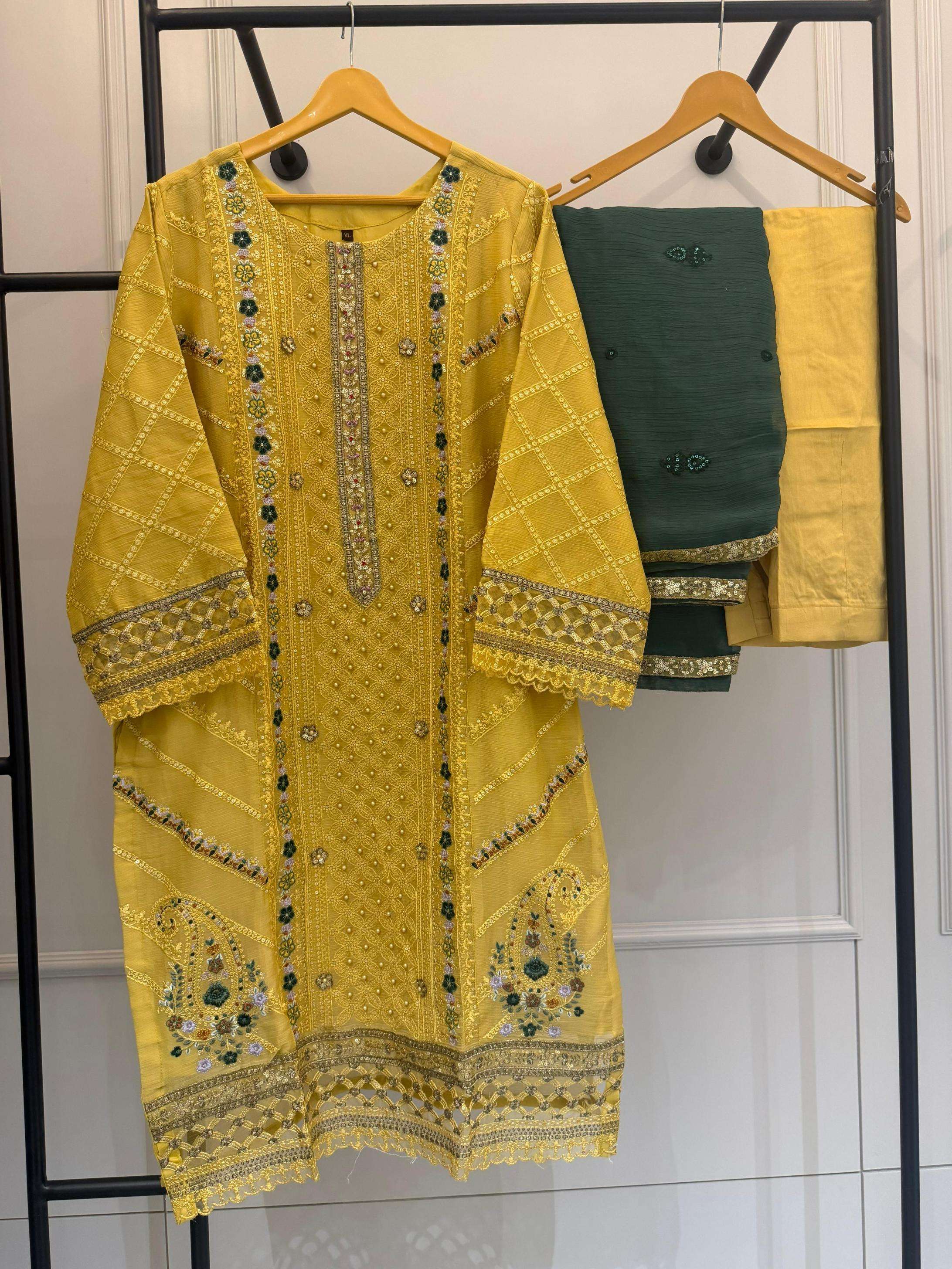 shree fabs 2236 crystal ragga siffon khatli work wholesale readymade suit