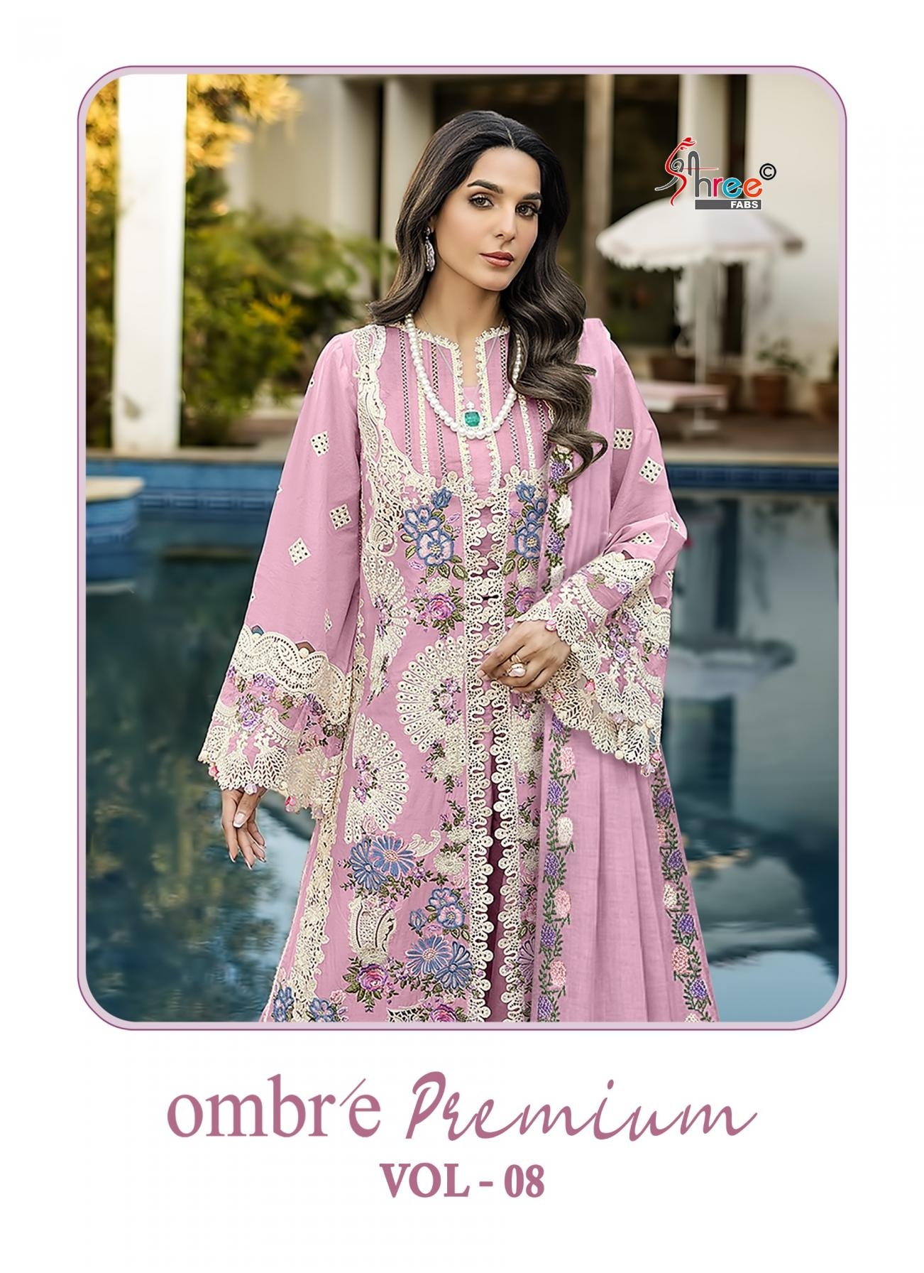 shree fabs ombre premium vol 8 series 4271-4276 pure cotton wholesale suit