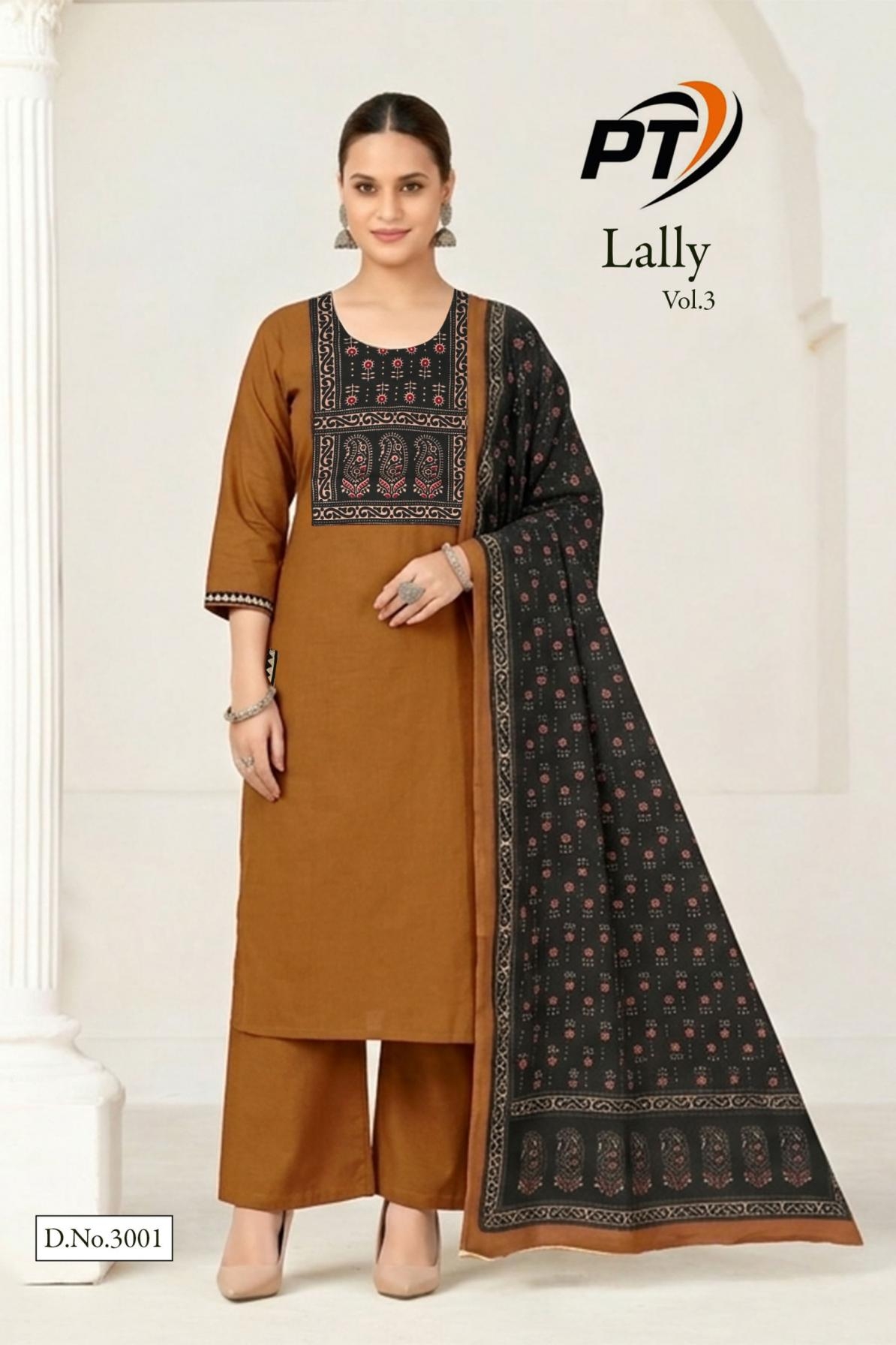 shree padmavati lally vol 3 series 3001-3012 dhabu cotton readymade suit in surat