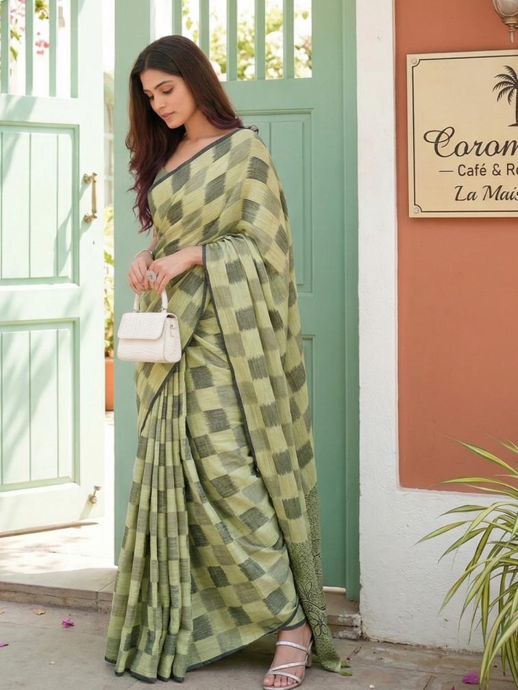 shree shyam fashion vanya linen cotton wholesale saree
