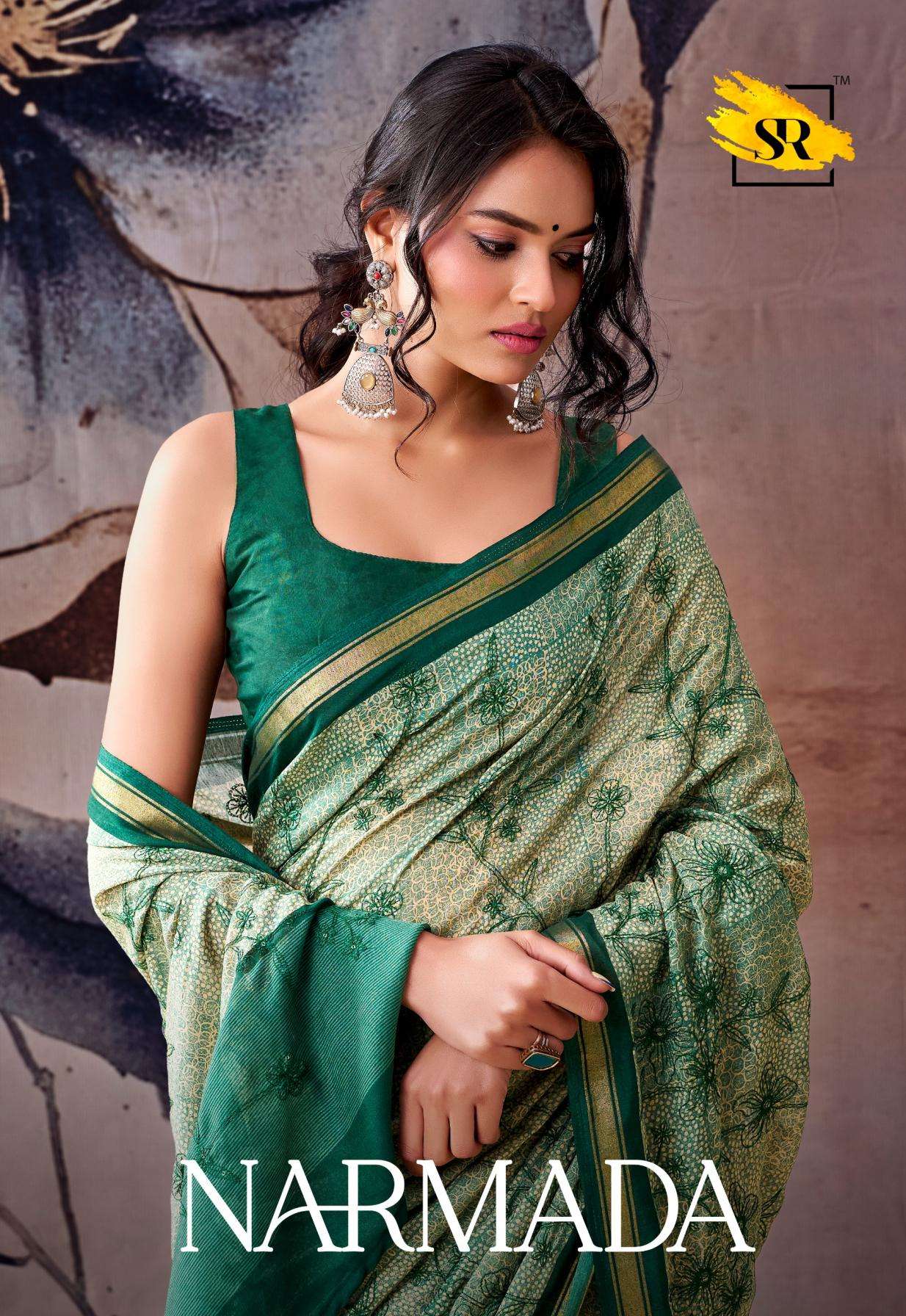 sr narmada series 1229-1238 mul mul wholesale saree in suratt