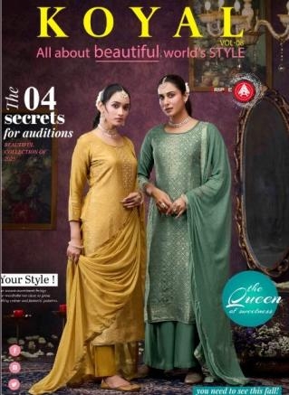 triple a koyal vol 8 series 19111-19116 muslin jacquard wholesale suit 