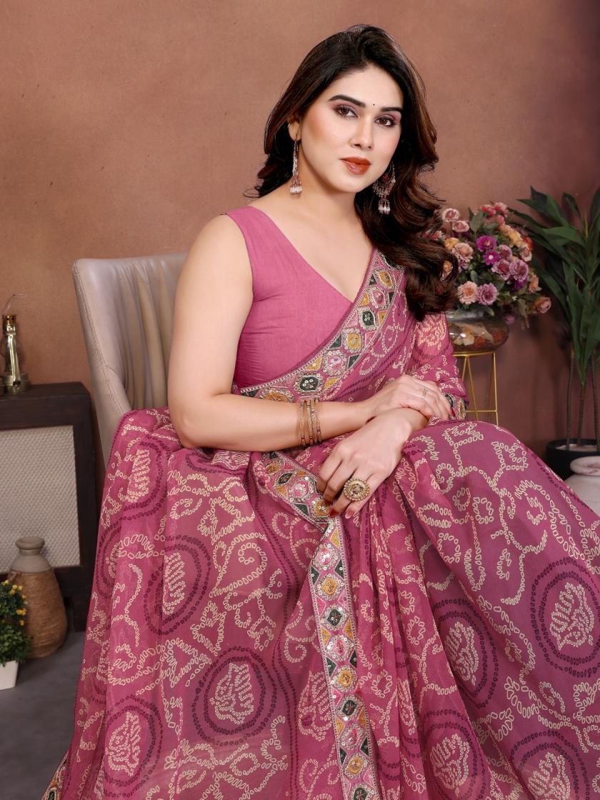 triveni georgette saree at wholesale price in surat