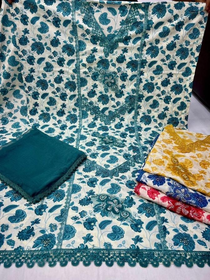 vaani cotton printed unstitch dress materials online