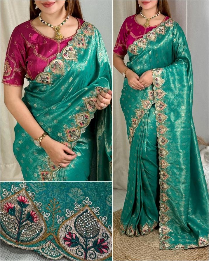 vanshika amazing viscose satin silk jacquard sarees