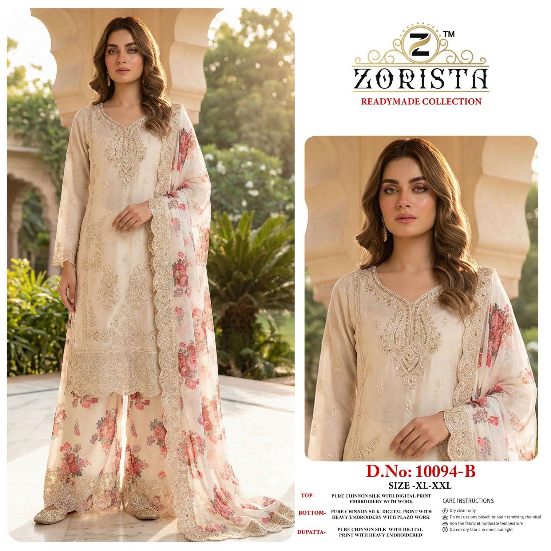 zorista 10094 chinon silk readymade wholesale suit in surat