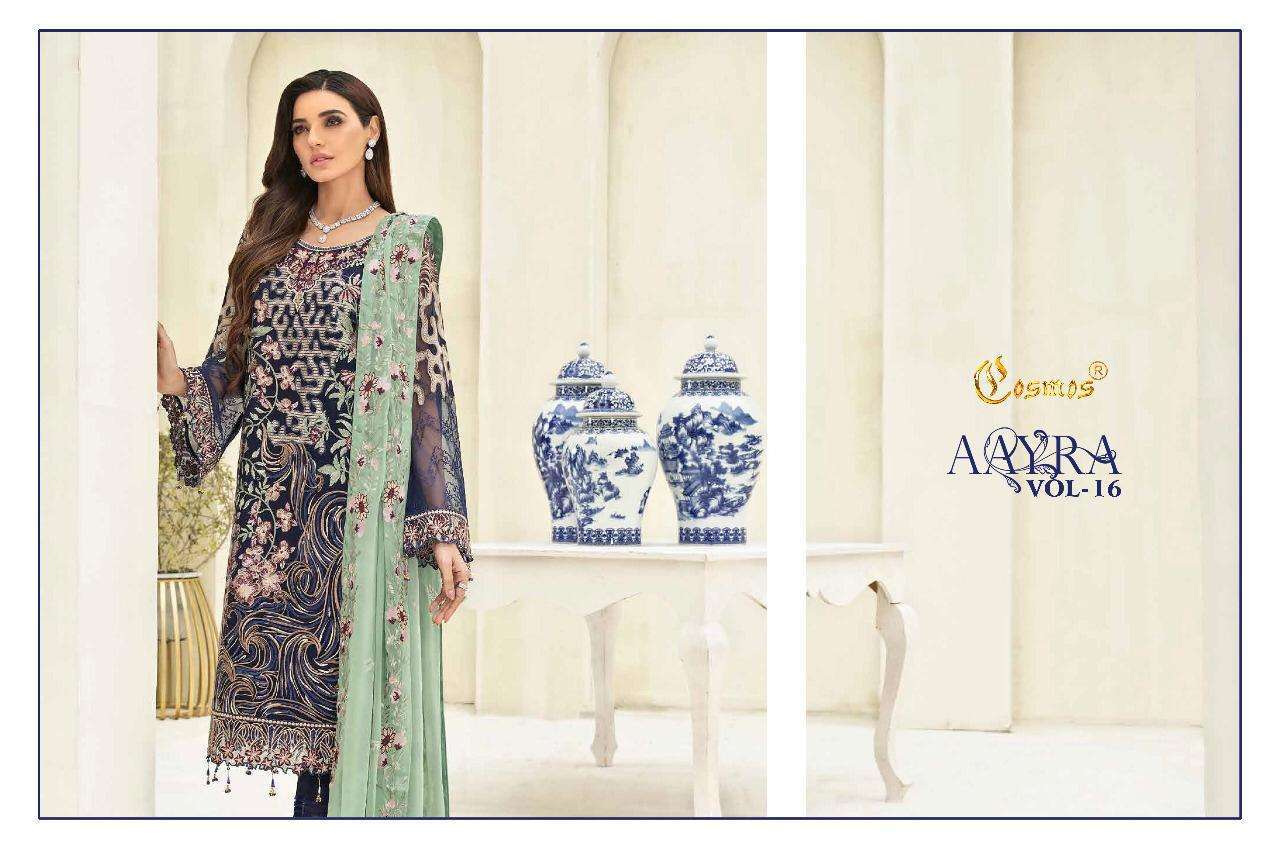 AAYRA VOL 16 BY COSMOS FASHION HEAVY WORK GEORGETTE DRESSES FOR WHOLESALE