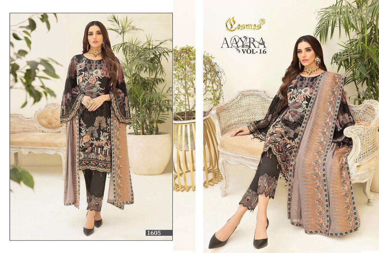AAYRA VOL 16 BY COSMOS FASHION HEAVY WORK GEORGETTE DRESSES FOR WHOLESALE