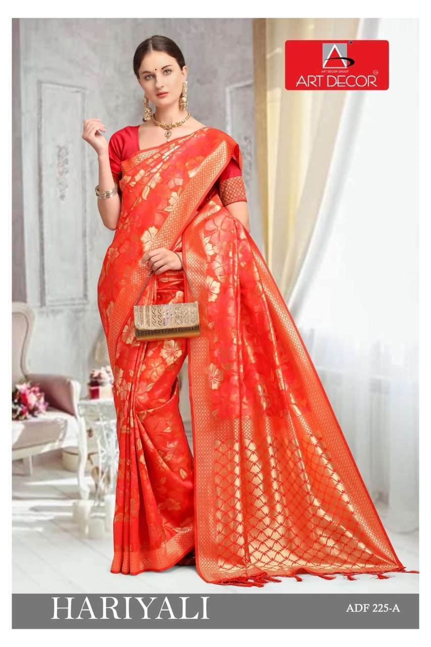 ART DECOR HARIYALI COTTON FANCY SARIS WHOLESALE SUPPLIER