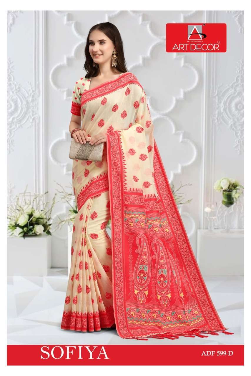 ART DECOR SOFIYA COTTON FANCY SAREES WHOLESALER