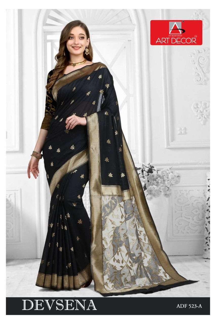 DEVSENA BY ART DECOR HANDLOOM COTTON CASUAL FANCY SAREES