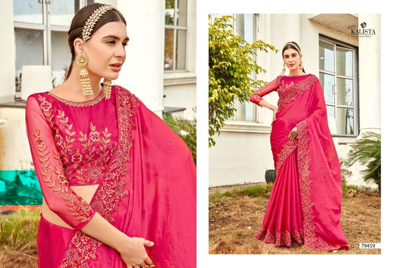 KALISTA HARLEEN GOLD TRADITIONAL WEAR FANCY SAREE SUPPLIER