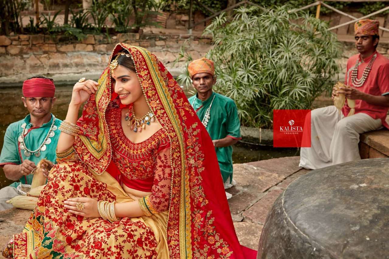 KHWAAB VOL 17 BY KALISTA SILK HEAVY EMBROIDERY WEDDING FANCY SAREE