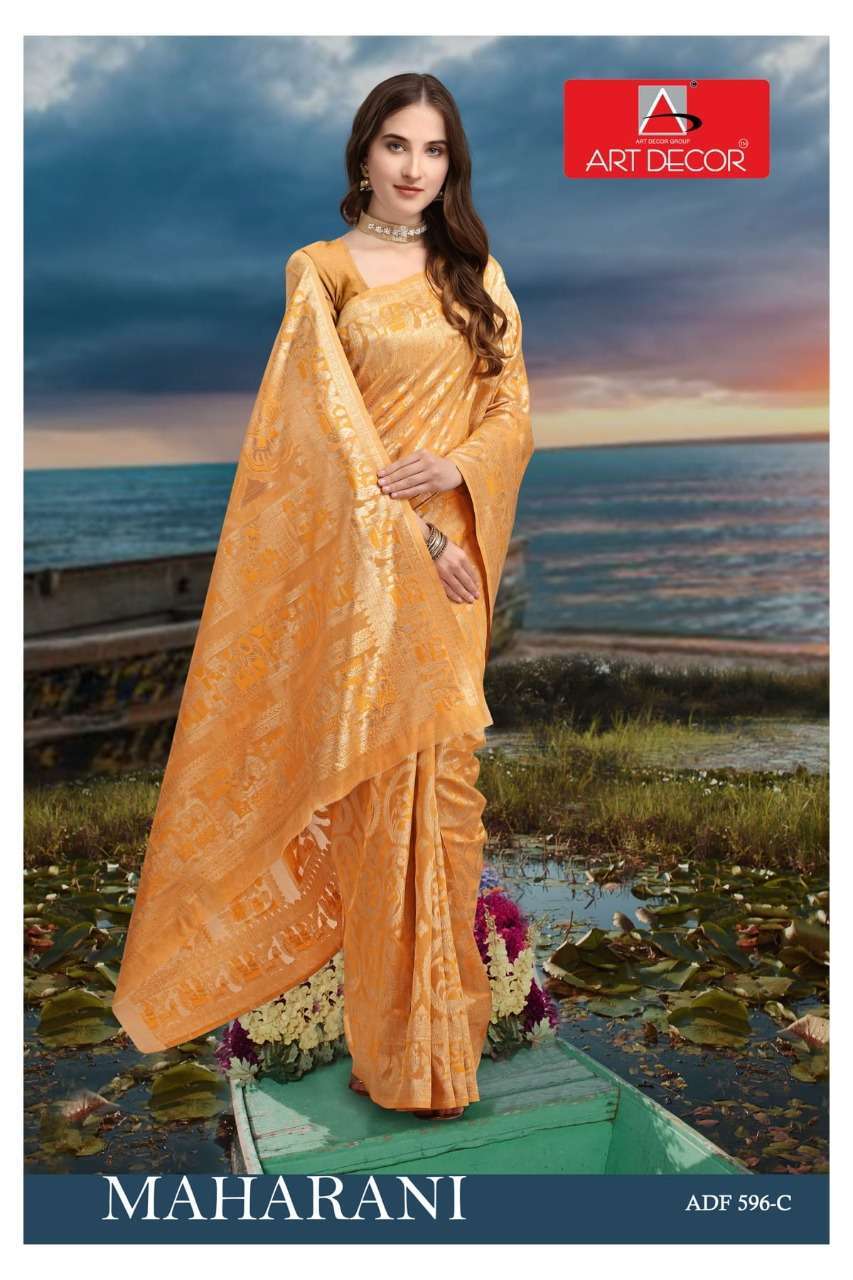MAHARANI BY ART DECOR HANDLOOM COTTON TRADITIONAL WEAR SAREE