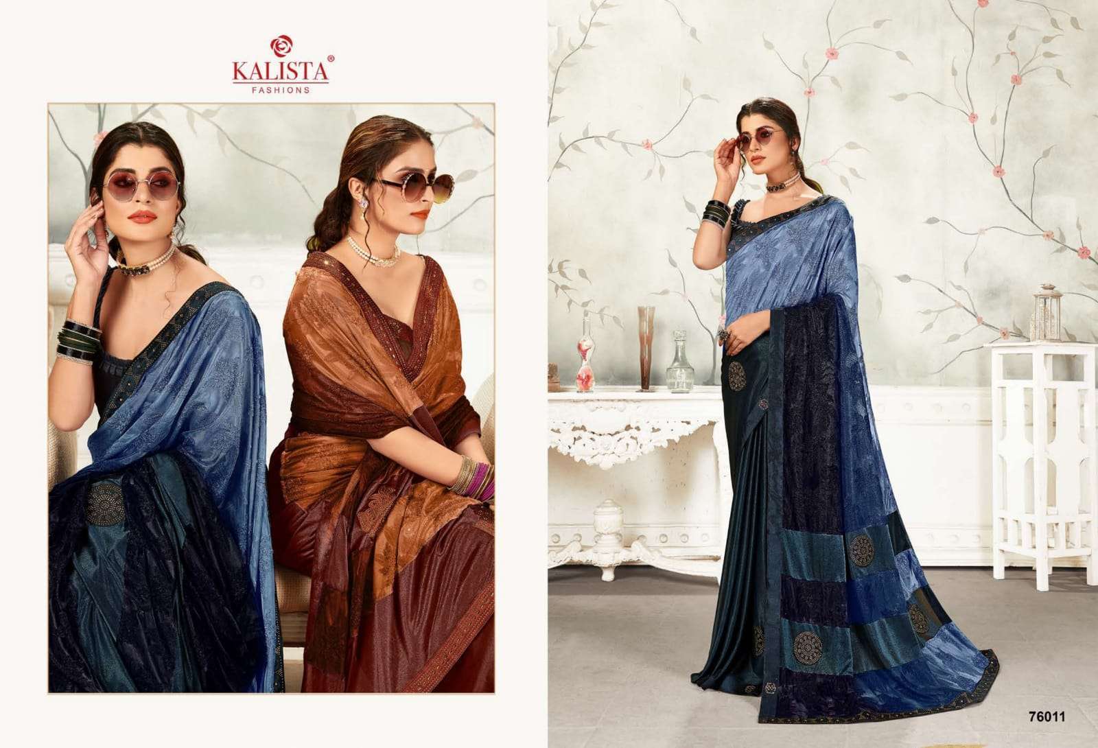 ONE PLUS VOL 3 BY KALISTA PRINTED FANCY ETHNIC WEAR SAREES