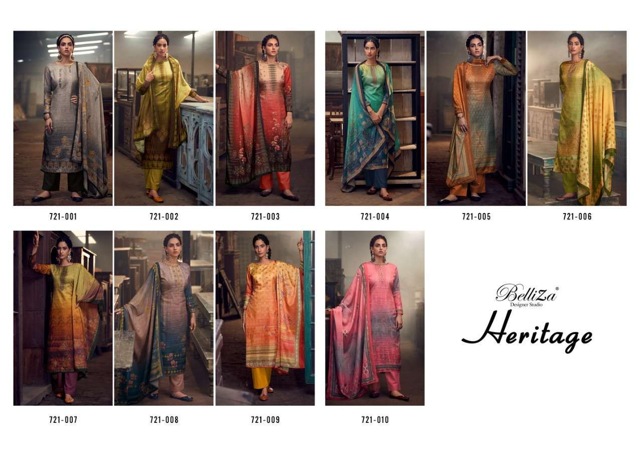 belliza heritage series 721001-721010 Pure Handloom Silk suit