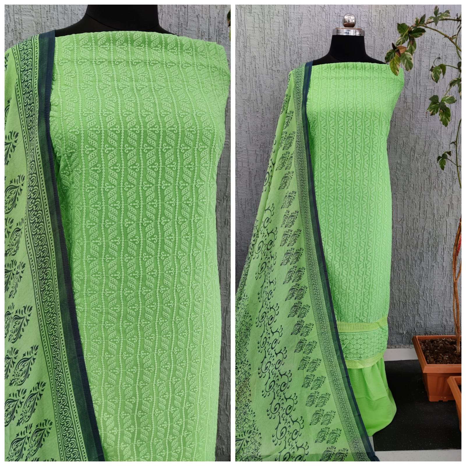 BT-  07 DESIGNER GEORGETTE SCHIFFLI NON CATALOG SUIT 
